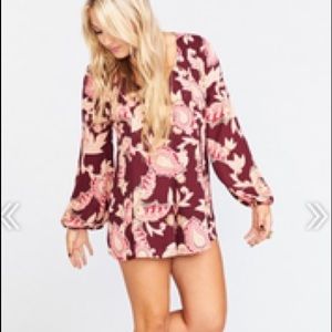 Show Me Your Mumu Bailey Tie Back Romper